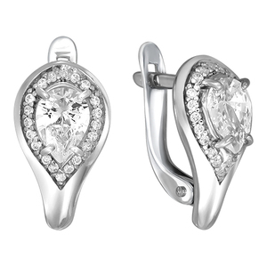 Серёжки Английские Фианит